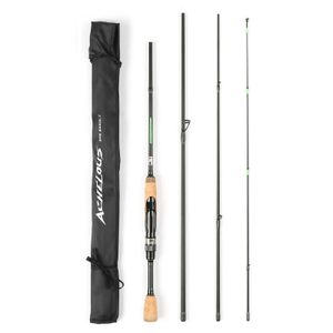 Boat Fishing Rods Lixada Portable Travel Spinning Fishing Rod 6.8FT Lightweight Carbon Fiber 4 Pieces Fishing Pole For Outdoor Fishing 231216