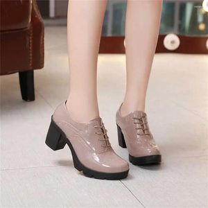 Dress Shoes Normal Leather Big Sole Fashion Sneakers High Heels Women Boots For Girls With Sports Tenys Brands Shose XXW3