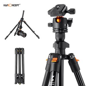 Accessori K F Concetto da 160 cm Tripode Stand Stand in alluminio Fotografia Tripode di viaggio ad angolo basso con sacchetto per le telecamere DSLR