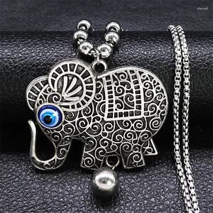 Anhänger Halsketten Glück Tier Elefant Halskette Edelstahl Baum des Lebens Tibetische Kette Geschenk Schmuck Collares de Moda 2023 Mujer NS01
