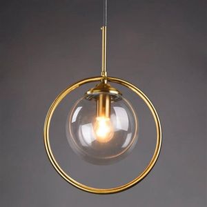 Loft Modern Pendant Light Bedside Hanging Lamp Kitchen Island Suspension Bedroom Magic Bean Gold Glass Ball Lighting290v