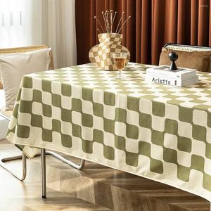 Table Cloth INS Sense Tablecloth Retro Chessboard Plaid Rectangular Dining Tea Picnic Washable F9R792