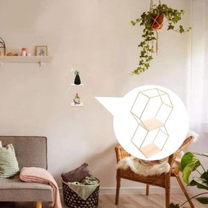 Küche Lagerung Bett Zimmer Dekor Wohnzimmer Display Regal Schwimmende Rack Stehen Regale Für Wand Schmiedeeisen Moderne Hexagon Racks