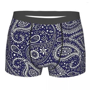 Underpants Pretty Bohemian Art Paisley - Blue And White Camouflage Army Homme Panties Male Underwear Ventilate