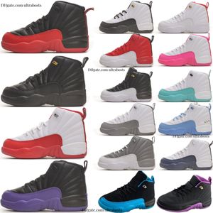 12s Kids Sneakers 12 Basketball Toddler Shoes Cherry Boys Girls Youth Taxi Trainers Field Purple Pink Gym Red Children Big Kid Shoe Playoffs Influ Rame Gamma Blue