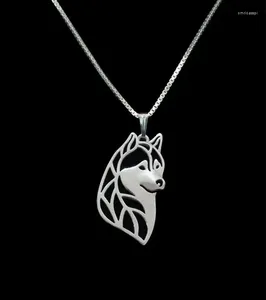 Hänge halsband mode smycken est unik handgjorda sibiriska husky choker halsband kvinnor hund husdjur älskare presentidé