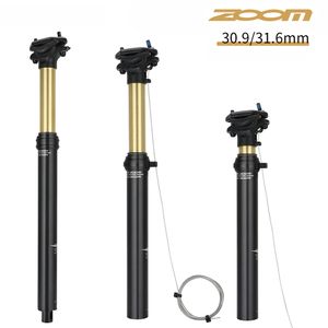 ZOOM Bike Dropper Seatpost Aluminum Alloy Remote Control Adjustable MTB Mountain Bicycle Seat Post Saddle Tube 30.9/31.6mm
