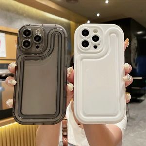 Soap Transparent Airbag Shockproof Case for iPhone 15 11 12 13 Pro Max 14 X Xs Max Xr 7 8 Plus Lens Protection Soft Cover 400pcs