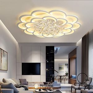 Crystal Modern LED Chandelier för vardagsrummet sovrum studierum hem deco akryl 110v 220v tak ljuskronor fixturer253o