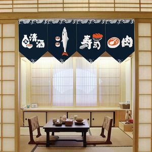 Curtain Japanese Short Curtains Sushi Shop Tavern Triangle Flag Printed Hanging Decoration For Restaurant Kitchen