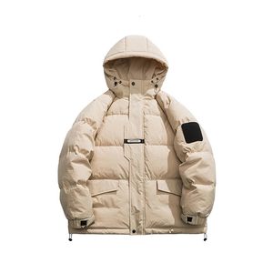 Erkekler Down Parkas -20 Degree Kış Ceket Erkekler Kapşonlu Zip -Up Sıcak Kalınlı Çiftler Açık Kısa Kirpi Ceket Soğuk Ceket Erkekler Rüzgar kırıcı 231216