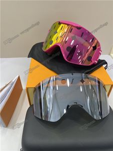 Green Red CL Ski Goggles Skiing Glasses Snow Snowboard Goggles Men and Women Anti-dimma Professionella vinterglasögon Designers Style Special Frame Design glasögon