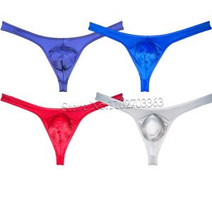 Män våt Look Bulge Pouch Thong Athletic G-String T-back Jockstraps Cheeky Mini Pants