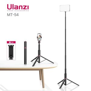 Holders ULANZI MT54 Metal Extend Tripod Light Stand Photography Light Bracket With Phone Holder for Phone LED Video Light Ring Lamp