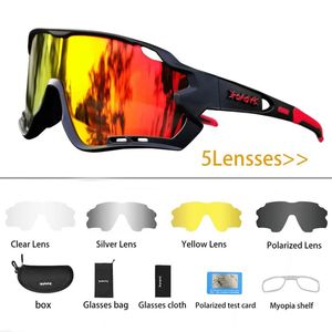 Eyewears Neue Kapvoe Polarisierte Sport Männer Radfahren Sonnenbrille Rennrad Brille Mountainbike Reiten Brille Brillen Frauen Gläser 5Lens