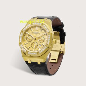 Mechanical Watch Automatic Watch Ready to Ship Luxury Moissanite Diamond 10 ATM Waterproof for Men Top Quality Gold Alloy MIYOTA