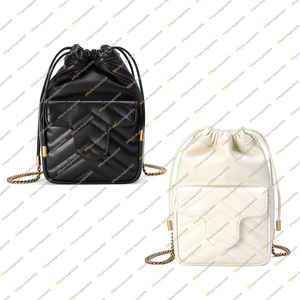 Ladies Fashion Casual Designe Luxury Mini Bucket Bag Chain Bag axelväskor Tote Handväska Crossbody Messenger Bag Top Mirror Quality 746433 Purse