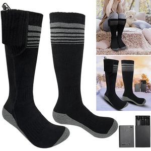 Spor çorapları unisex şarj edilebilir ısıtmalı çorap nefes alabilen elektrikli termal çoraplar açık hava sporları için yumuşak yıkanabilir 231216