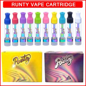 Runty Vape Cartridge Rainbow Ceramic Coil Carts Vape Pen 0.8/1.0ml Empty Atomizer 510 Thread Thick Oil with Packaging Vaporizer