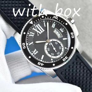 Neue Herren-Automatikuhr, mechanisch, 42 mm, Kautschukarmband, Edelstahl, Schwimmuhr, Saphirglas, leuchtende Uhr, Business- und Freizeit-Montre-de-Luxe-Uhr