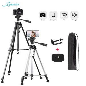 Accessories 55inch/140cm Portable Tripod Stand For Smartphone Ring Light Dslr Photography Tripod Camera Holder With Phone Clip Tripodes