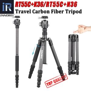 Halter RT55C Professionelles 10-lagiges Carbonfaser-Stativ für Digitalkamera, geeignet für Reisen, hochwertiger DSLR-Ständer mit einer maximalen Höhe von 161 cm