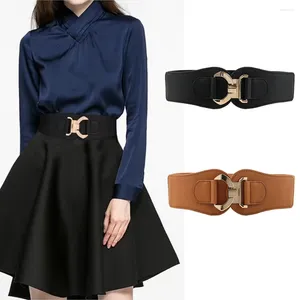 Belts Fashion Elasticidad Belt Ladies Stretch Lady's Wide Waist Seal Coat Dress Decoration Metal Buckle Corset For Women Luxury