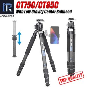 Holders CT75C/85C Professional Carbon Fiber Tripod for DSLR Camera Heavy Duty Stand Low Gravity Center Ballhead add Short Center Column