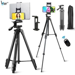 Telefon Kamerası için Tripod 150cm Evrensel Telefon Tutucu Mavi Diş Tablet İPhone için Mavi Diş Samsung Xiaomi Huawei Alüminyum Seyahat Tripode