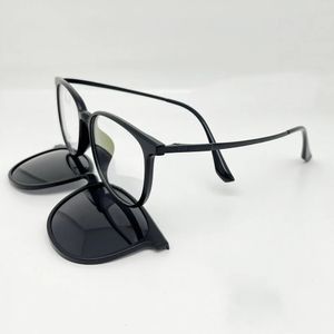 Fashion Sunglasses Frames Magnet Eyeglasses Full Rim Optical Frame With Sunglasses Clip Square Shape Glasses 3019 231215