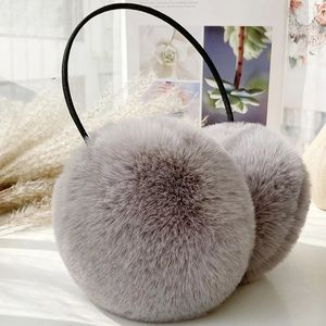 Ear Muffs Confortável Inverno Sólido Unissex Senhoras Faux Fur Earmuffs Mulheres Bonito Macio Quente Esqui Fones De Ouvido Mais Quente Casque Acessórios 231215