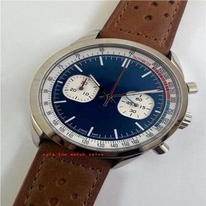 Topselling classic multi style men Wristwatches 43mm Vintage Racing dial multi-function movement Chronograph working leather strap195P