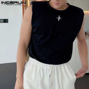 Men's T-Shirts Summer Men Tank Tops Solid Color Loose Casual Vests Men 2023 O-neck Sleless Streetwear Workout Men Clothing S-5XLL231216