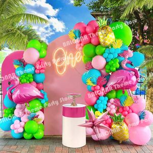 Inne imprezy imprezowe zapasy owocowe ananas Flamingo balony girlandowe Pink Lake Blue Balloons Baby Shower Hawaiian Aloha Birthday Party Deco 231215