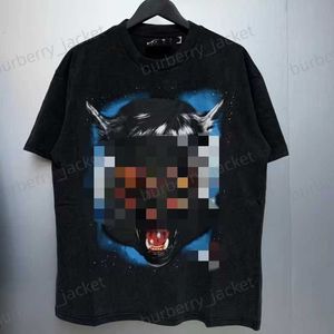 t polo da uomo di abbigliamento firmato Hellstar Felpa a maniche corte con stampa avatar hip hop americano UPV0