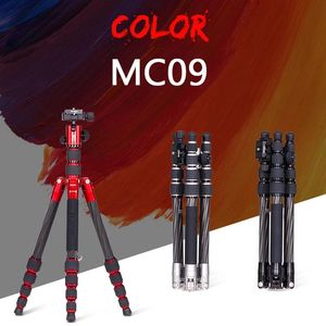 Tutucular Benro MC09 Tripod Karbon Fiber Taşınabilir Refleksli Monopod Kamera DSLR 5 Bölüm Taşıma Çantası Maks Yükleme 6kg