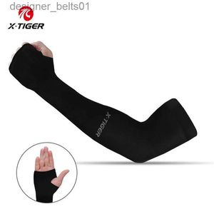 Ärmhylsa ärmar X-Tiger Cycling Arm Warmer Summer Ice Tyg Running Cykling ärmar unisex andningsbara solskydd Volleyboll manschetter täckerl231216