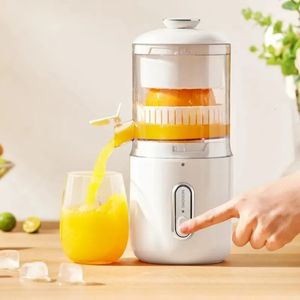 Obst Gemüsewerkzeuge Elektrische Entsafter multifunktional orange Zitronenmixer USB wiederaufladbarer drahtloser tragbarer Mini -Squeezer Drucksaftungssaft 231216