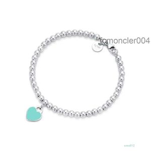 Usbu charm mode t smycken kvinnor man rostfritt pärlstav armband för evigt kärlek emalj rosa blå hjärta charms pulsera armband älskare gåvor hsyb 37bw