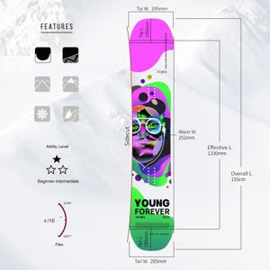 Trenó MYOUTH Placa de esportes ao ar livre Placa de esqui Parque Suave Freestyle Ligações personalizadas Snowboard 231215