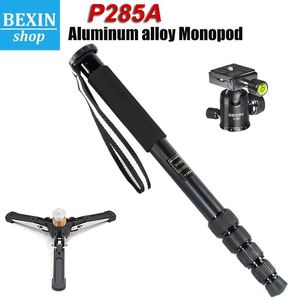 Tutucular Bexin P285A Profesyonel Alüminyum Alaşım Taşınabilir Seyahat Monopod Braketi Dijital DSLR Kamera için TRIPOD Ballhead ile Durabilir