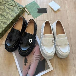 Luxury designer bee loafers autumn celebrity with bee small leather shoes platform women's shoes dress shoe ladies high quality genuine leather 11