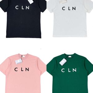 Designer-Luxus-Celins-Klassiker für Frühling und Sommer, neue universelle, kurzärmlige, ultraweiße, schmale T-Shirts mit halben Ärmeln und vereinfachten Buchstaben