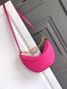 10A top-level mirror quality HOBO chain crossbody bag for women with large capacity chain MOON zipper opening V letter saddle bag