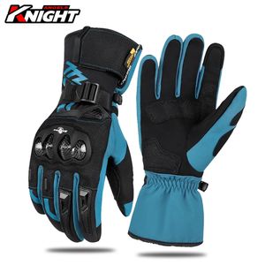 Fünf-Finger-Handschuhe, Motorradhandschuhe, wasserdicht, Touchscreen, Vollfinger-Handschuhe, Winterverdickung, schützende, rutschfeste Carbonfaser-Reithandschuhe 231215