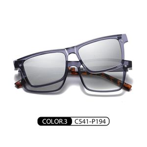 Moda güneş gözlüğü çerçeveleri mavi hafif gözlüklerde moda ikiye iki-bir klip güneş gözlüğü taojing-334 231215