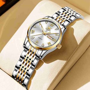 Kvinnors klockor Olevs Luxury Brand Watch for Women Fashion Quartz Women's Watches Waterproof Stainless Steel Elegant Ladies Wristwatch Originall231216