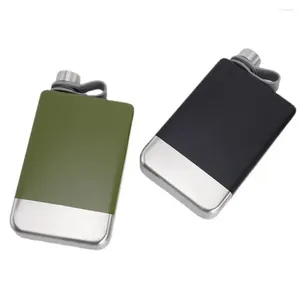 Hip Flasks 9oz Paint Portable Wine Bottle Stainless Steel Flask Creative Flat Outdoor Liquor Vodka