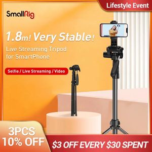 Aksesuarlar Smallrig Çok Fonksiyonlu 1.8m Canlı Akış Tripod PT20, Video Fotoğrafında Akıllı Telefon Kameraları İçin 360 ° Pan Kafası ile