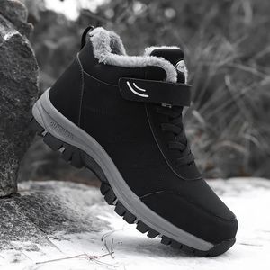 Stiefel Winter Männer Stiefeletten Warme Plüsch Schnee Baumwolle Stiefel Hohe Qualität Herren Wanderschuhe Im Freien Nicht-slip Paar wanderschuhe 231216